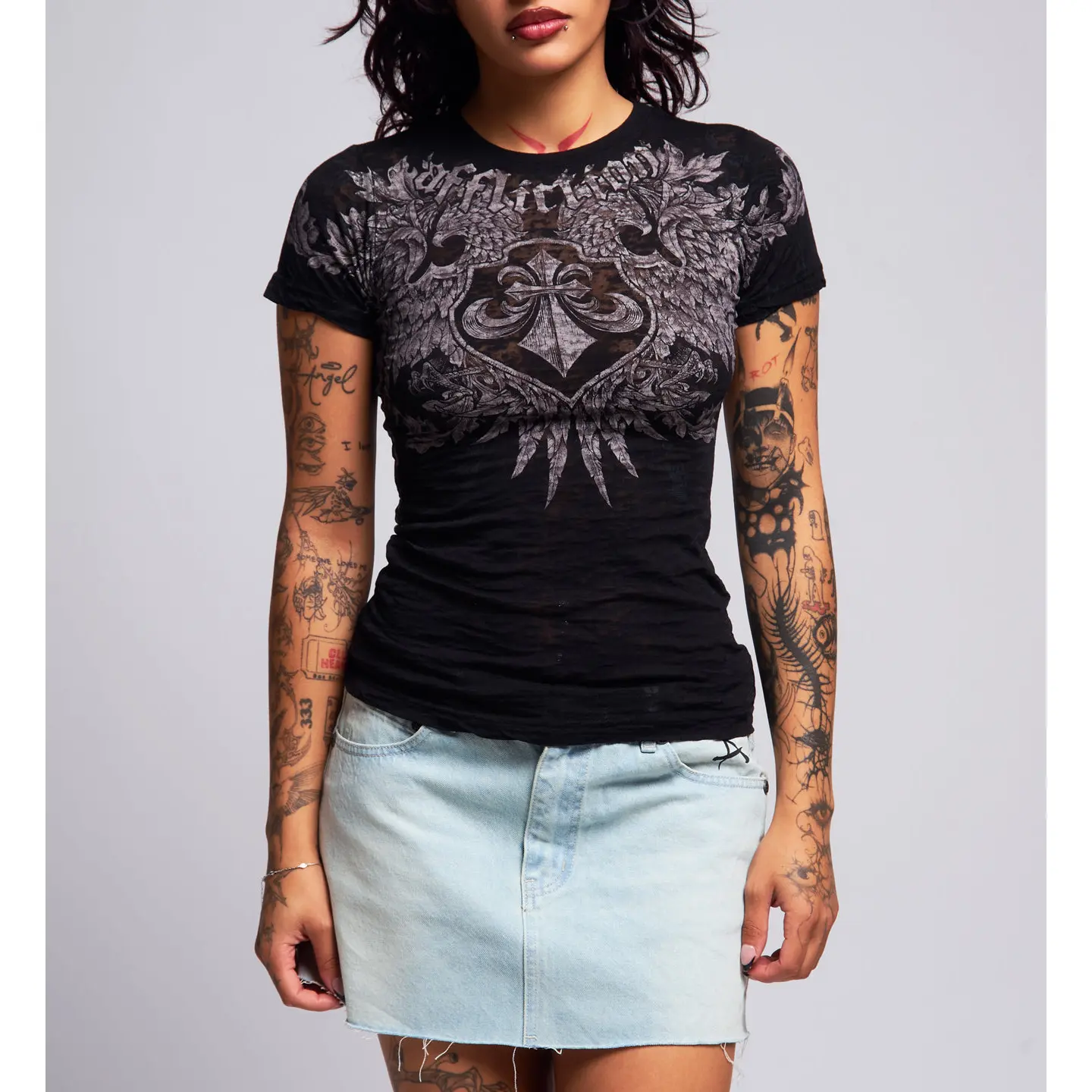 Affliction Women's T-shirt Wash