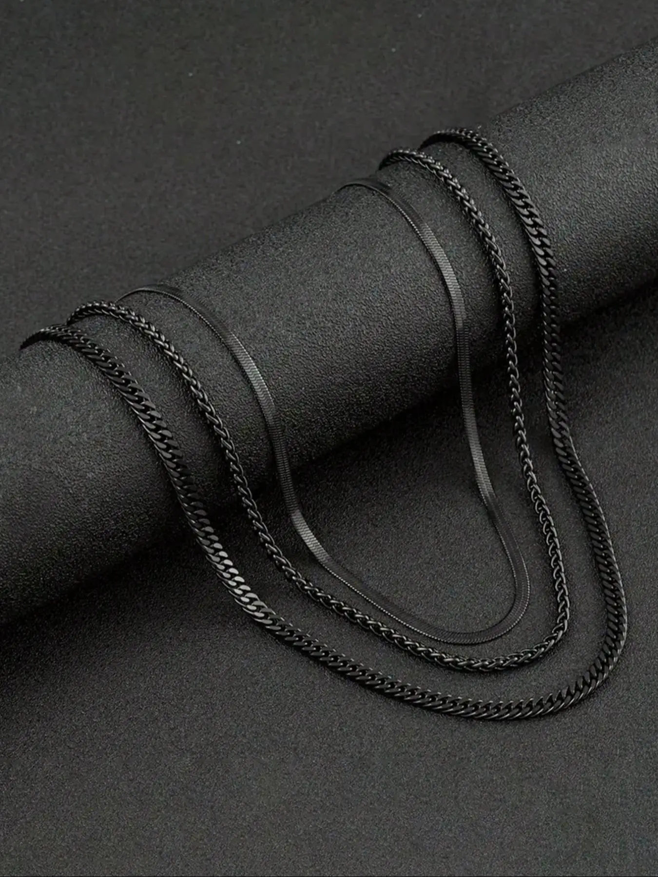 Men's Fashion Chain Necklace Set, 2024 New Style Casual Trendy Chain Necklace & Twist Rope Design Necklace, Fashion Accessories for Party & Daily Clot