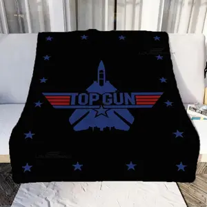 Fighter Aircraft Top Gun Patterns Blanket Fashion Flannel Blanket Cosy Lazy Couch Cover Blanket Super Soft Sheet Mattresses