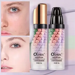 Double Pack Triple Color Mix Primer Cream, Cosmetic Makeup Coverage, Long-Lasting Foundation Base, Moisturizing Concealer, Invisible Pores, Hydrating Makeup Effect