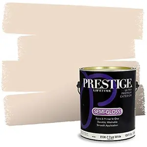 Prestige Paints Exterior Paint and Primer In One, 1-Gallon, Semi-Gloss, Comparable Match of Valspar* March Breeze*