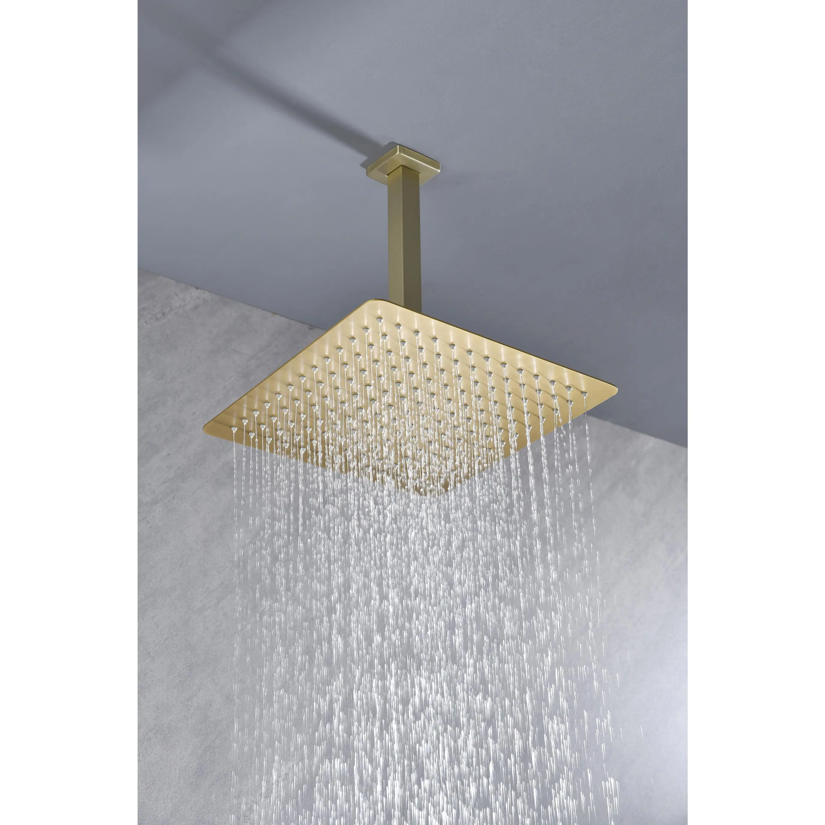 10 Inch Rain Shower Head High Pressure Rainfall Showerhead, Large Stainless Steel Fixed Ceiling Mount, Ultra-Thin Design for Modern Bathroom, Easy to Clean Nozzles, Chrome Finish, Single Function, Bathroom Shower Door for Bathtub, Shower Room