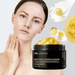 50g Deep-Action Vitamin C Niacinamide Facial Capsule Cream, Daily Face Moisturizer, Improves Uneven Skin Tone, Rough Texture, All Skin Types, Hydration, Moisturizing, Moisture, Hydrate, Hydrating & Refine Texture