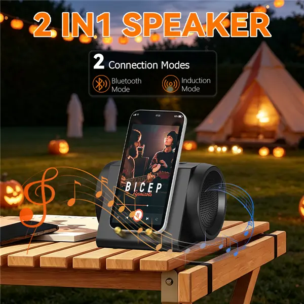 Multifunctional Portable Bluetooth Speaker - 2-in-1 Wireless Stereo Audio/Mic Device, Compact Rechargeable Speaker with Touch Controls, Smartphone Compatibility, Built-in Microphone for Content Recording, USB Type-C Charging, Ideal Gift for Teens