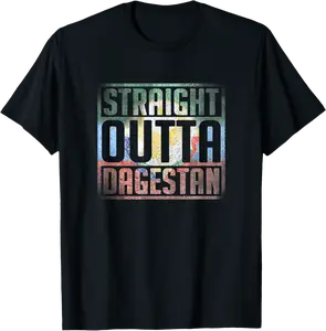 Straight Outta Dagestan, Dagestan Map, Dagestan Flag T-Shirt - Stephengriff Shop 95B08G43HZWW