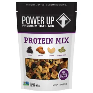 Premium Protein Packed Trail Mix Snack, Gluten Free Vegan Nut and Seed Blend with No Added Sugar, Non GMO Crunchy Fruit and Nut Mix, 14 oz