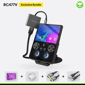 Anbernic RG477V【Buy 1 Get 1 HDMI Cable(8K)+1 Multi-Port Adapter+1 Type-C Cable+1 ROMs Card】Android 14 OCA Full Lamination 4.7-inch LTPS In-Cell Display 1280*960 Resolution Dimensity 8300 Processor Mali-G615 MC6 5500mAh Bluetooth Ready to Play