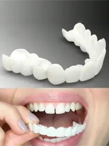 Comfortable, natural-looking upper and lower denture set with storage case – perfect smile, easy to install, suitable for all tooth shapes