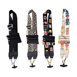 Clip and Go Phone Strap Crossbody with Wallet, Phone Lanyard Crossbody with Zipper Pouch Wallet, Adjustable Hands-Free Mobile Phone Strap, Gift for Mom, Summer Vibes