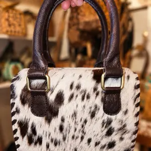 Small cowhide speedy soft handbag