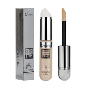 2-in-1 Color-Changing Foundation Stick with Brush - Deep Beige Match, & Sweatproof, Buildable Coverage (/Matte/Translucent), Hydrating Formula for Sensitive/Combination/Oily Beige - Long-Lasting Wear, No Touch-Ups Needed