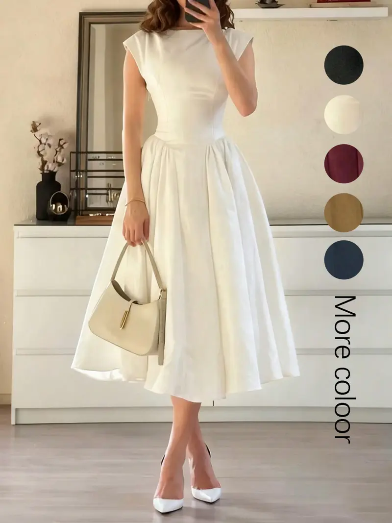 White midi dress modest - TikTok Shop White midi dress modest - TikTok Shop