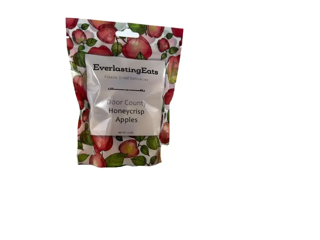 EverlastingEats Door County Honeycrisp Apples Freeze-Dried Snack Sweet Crispy Healthy No Added Sugar Perfect for On-the-Go Travel & Hiking