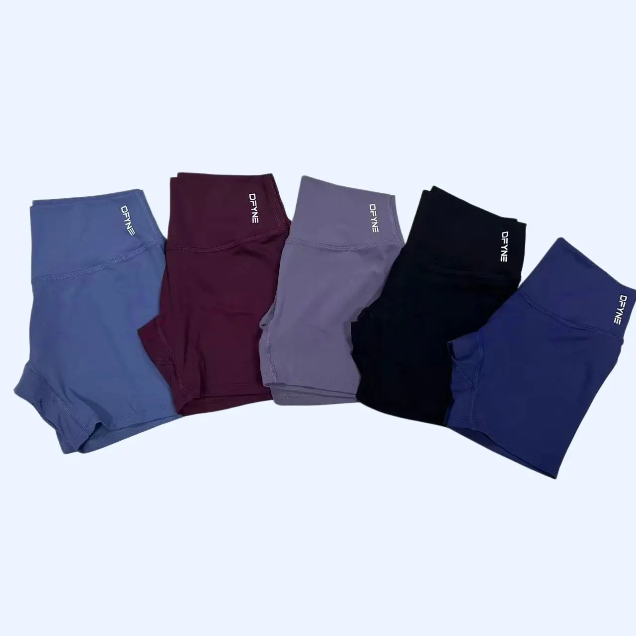 DFYNE New Color Hot Selling High Waisted Naked Feel 3/4 Yoga Shorts Women - Ultra Soft Seamless Outdoor Fitness Workout Shorts