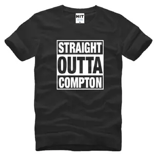 High Quality NWA Straight Outta Compton T Shirts Men Pure Cotton Short Sleeve O Neck Man T-Shirt Punk Rap Hip Hop Male Tops Tees200G pure cotton