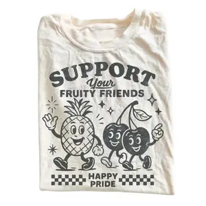 Fruity Friends Pride T Shirt, Pride Parade Shirt, Support Shirt, Menswear, Womenswear, Full Size