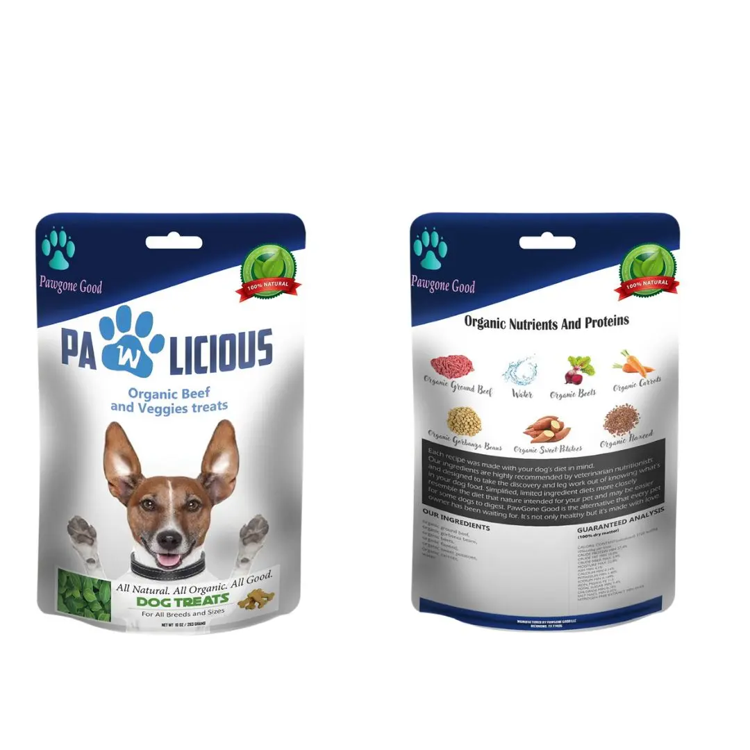 Pawlicious Organic Potato Chips for Dogs - Organic Beef and Veggies - Promotes Oral Health & Healthy Gums