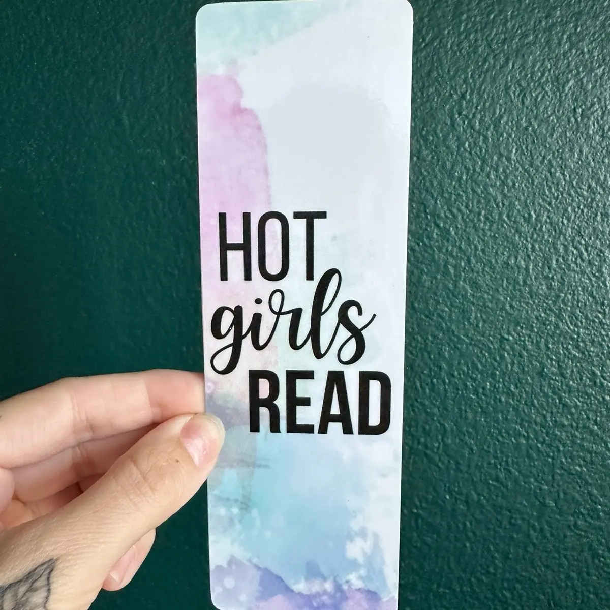 Hot girls read double sided bookmark