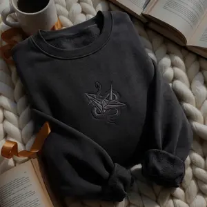 Dark Romance Embroidered Sweatshirt, I Promised I Was Yours Always, Paper Crane and Snake Tone in Tone Shirt, Mannacled Dramione Shirt