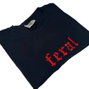 Comfort Colors - RED Feral Embroidered T-shirt