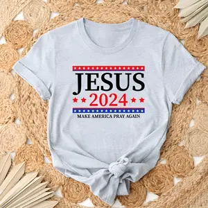 Jesus 2024 Election Sweatshirt, Make America Pray Again 2024 Tee, Christian Sweater, Faith Shirt, Conservative Tee, Jesus Christ 2024 Cotton Crewneck