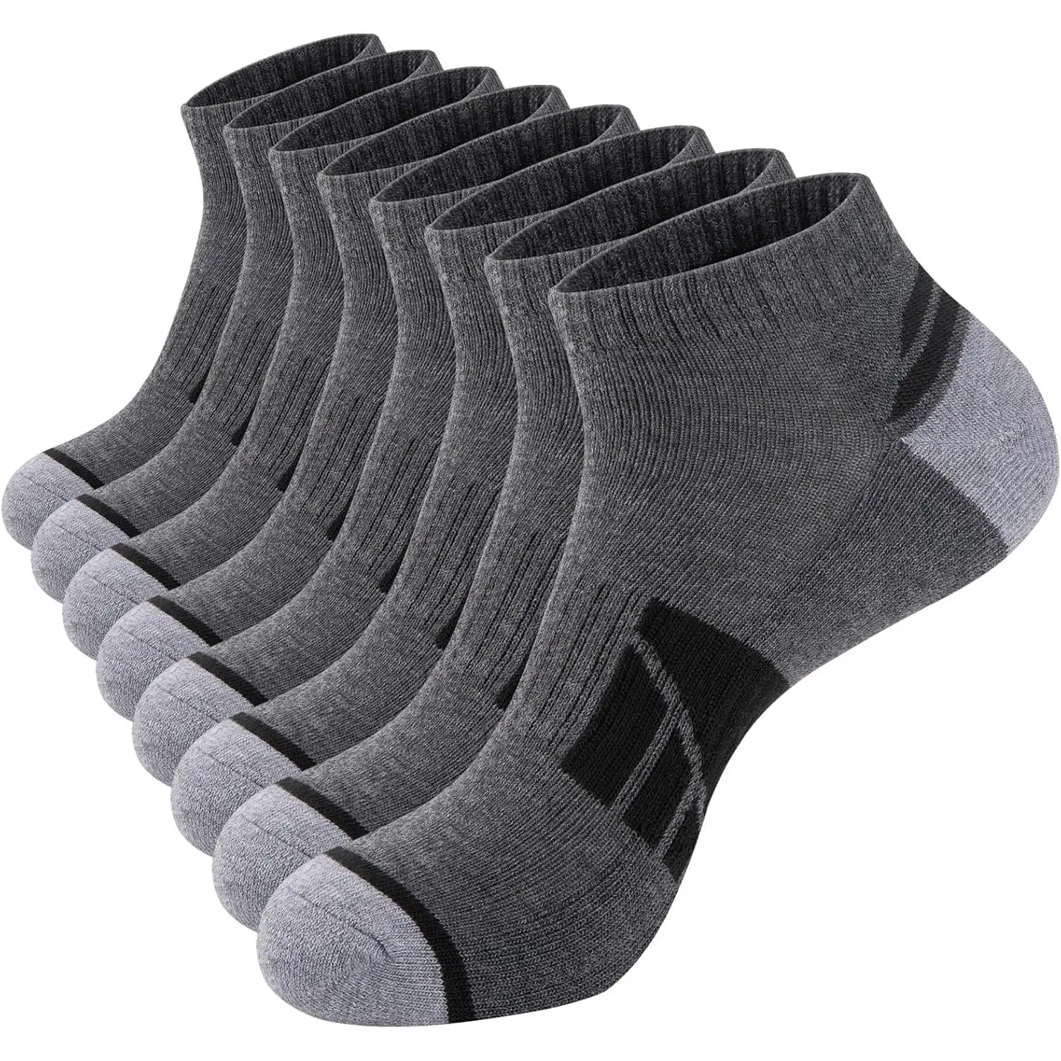 8 Pairs Mens Ankle Socks Low Cut Socks for Men Size 10-13
