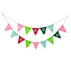 Northlight 45" Multi "Merry Christmas" Banner Garland Unlit