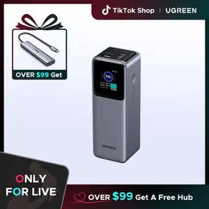 [LIVE ONLY] UGREEN Power Bank 25000mAh 200W, 20000mAh 130W, 12000mAh 100W Fast Charging Powerbank, 65W Charger PD Super Fast Charging For iPhone 17/16/Macbook Air/Pro Lenovo Laptop, with LED Display Screen, TikTokHolidayHaul