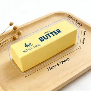 1PC Antistress Butter Stick Stress Anxiety Relief Fidget Toys 4oz Salted Butter Design Slow Rising Squishy Anxiety Relief Desk Toy Prank Gift Squishy Fidgets