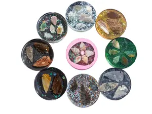 Glitter Resin Coaster – Handmade Epoxy Drink Coaster, Colorful Decorative Table Coaster (3.75–4 Inch)