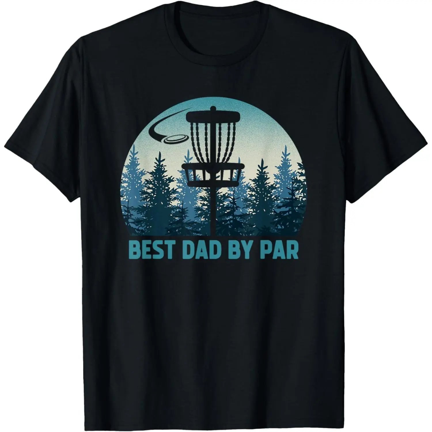 Best Dad By Par Disc Golf Frisbee Golfer Father's Day T-Shirt Pure Cotton Graphic Tees Menswear Top: Gifts for Men & Women