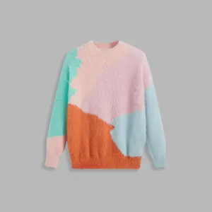 Cider [size 2-10] Mohair-blend Contrasting Block Sweater