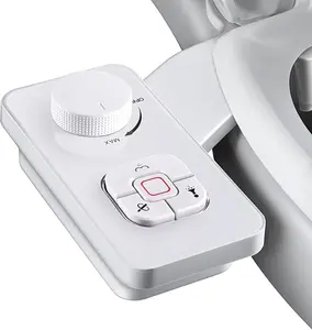 Bidet Attachment for Toilet - Non-Electric Self-Cleaning, Dual Nozzle System, Chrome Silver Finish, Adjustable Water Pressure, Easy Installation