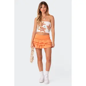 Martina Ruffle Terry Mini Skirt Martina Ruffle Terry Mini Skirt