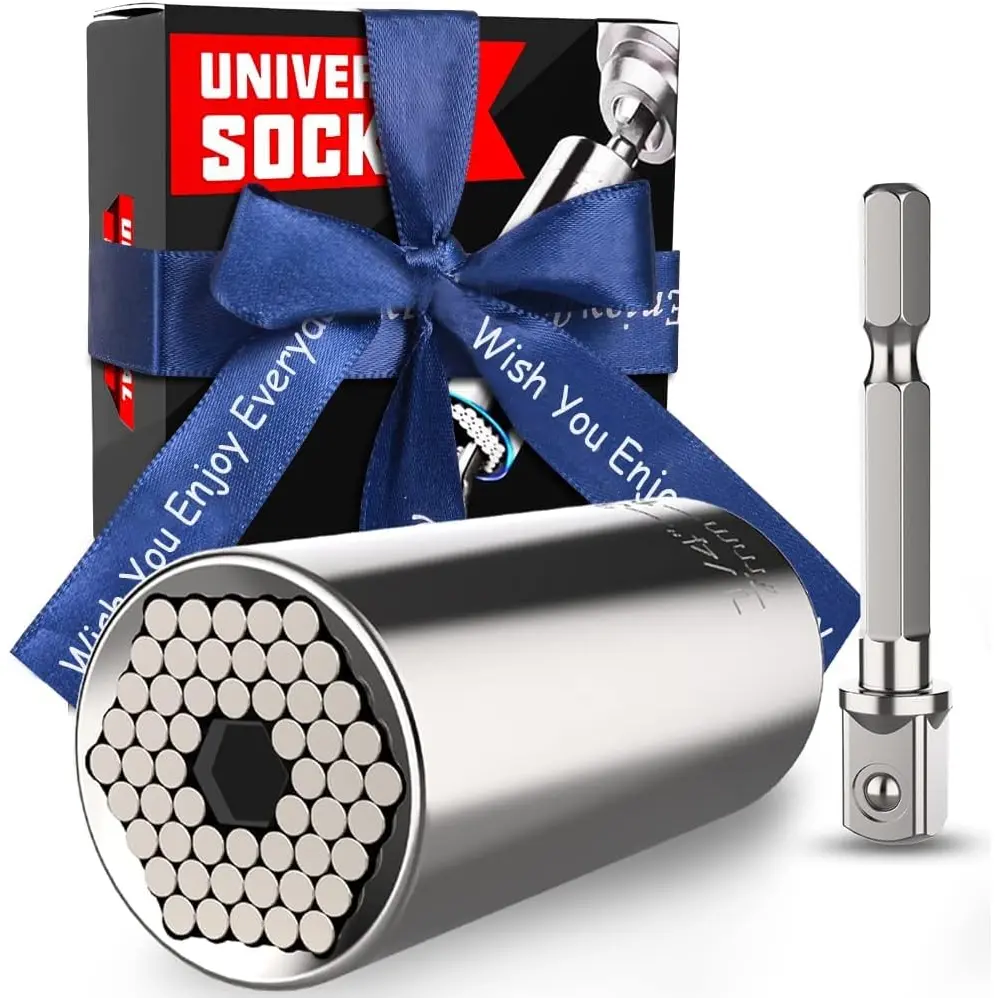 Gifts for Men Stocking Stuffers for Men Dad Christmas Gifts Universal Socket Tools Sets, Gifts for Dad Mens Him Husband, Multitools 7-19Mm Birthday Gifts from Daughter Son Wife Kids Yomt