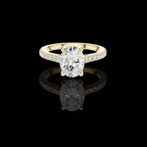3.00 CT Precious Lab Grown Oval Cut Diamond Ring For Still Love