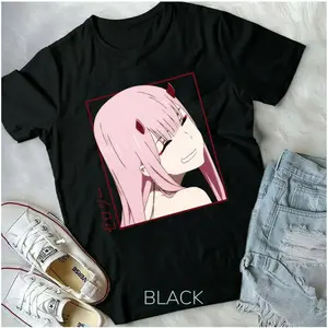 Zero Two Anime Aesthetic Graphic Tee Vaporwave Streetwear Oversized Shirt