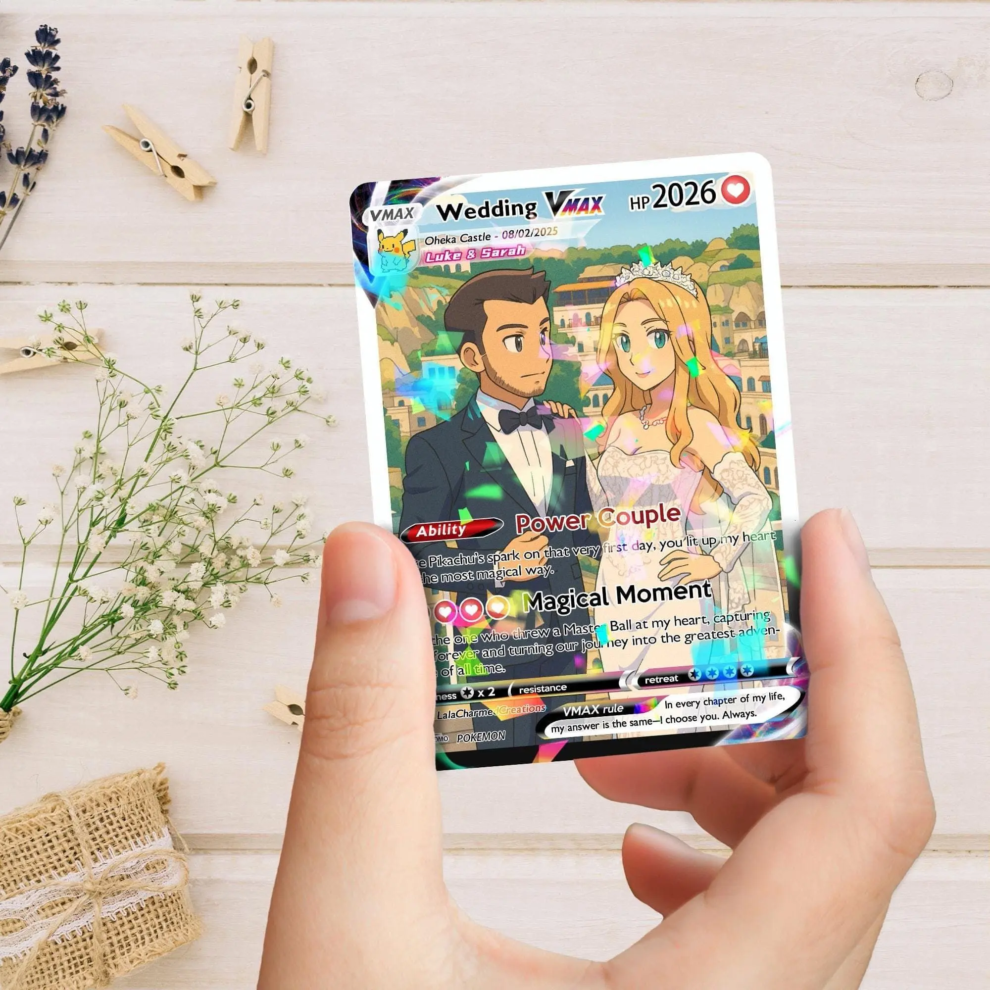 custom anniversary pokemon card Amazon.com: Personalized Poke Card Anniversary Card main image 1