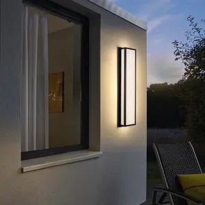 33 Inch Modern Outdoor Wall Light - IP65 Waterproof Marble Front Porch Sconce with Durable Metal Frame, Warm White LED Exterior Lighting for House/Garden/Patio, Easy Installation