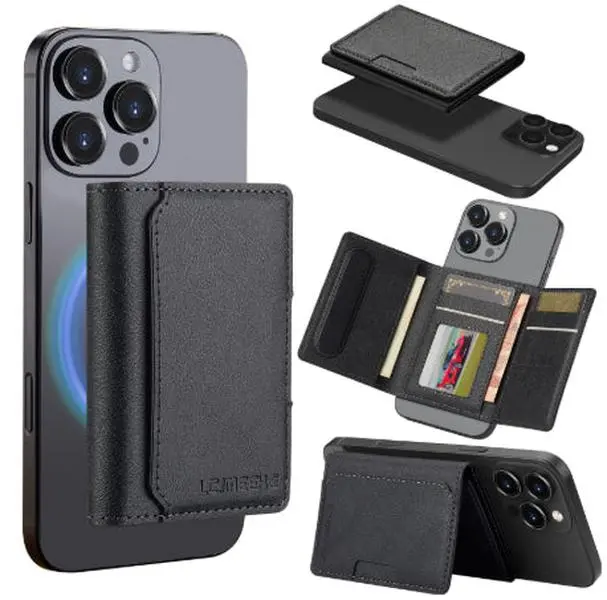 MagSafe Wallet for iPhone, Slim Detachable Mobile Phone Card Holder, Magnetic Phone Accessory for Secure Card Storage