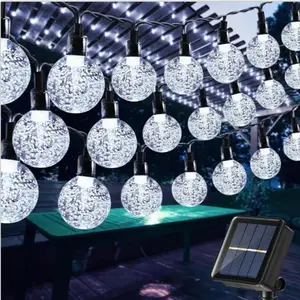 Solar Bubble Light String, 12m LED Christmas Lights, Waterproof Garden Fairy Lights, Zero Electricity Cost, Outdoor Decorations, Solar Strip Lights