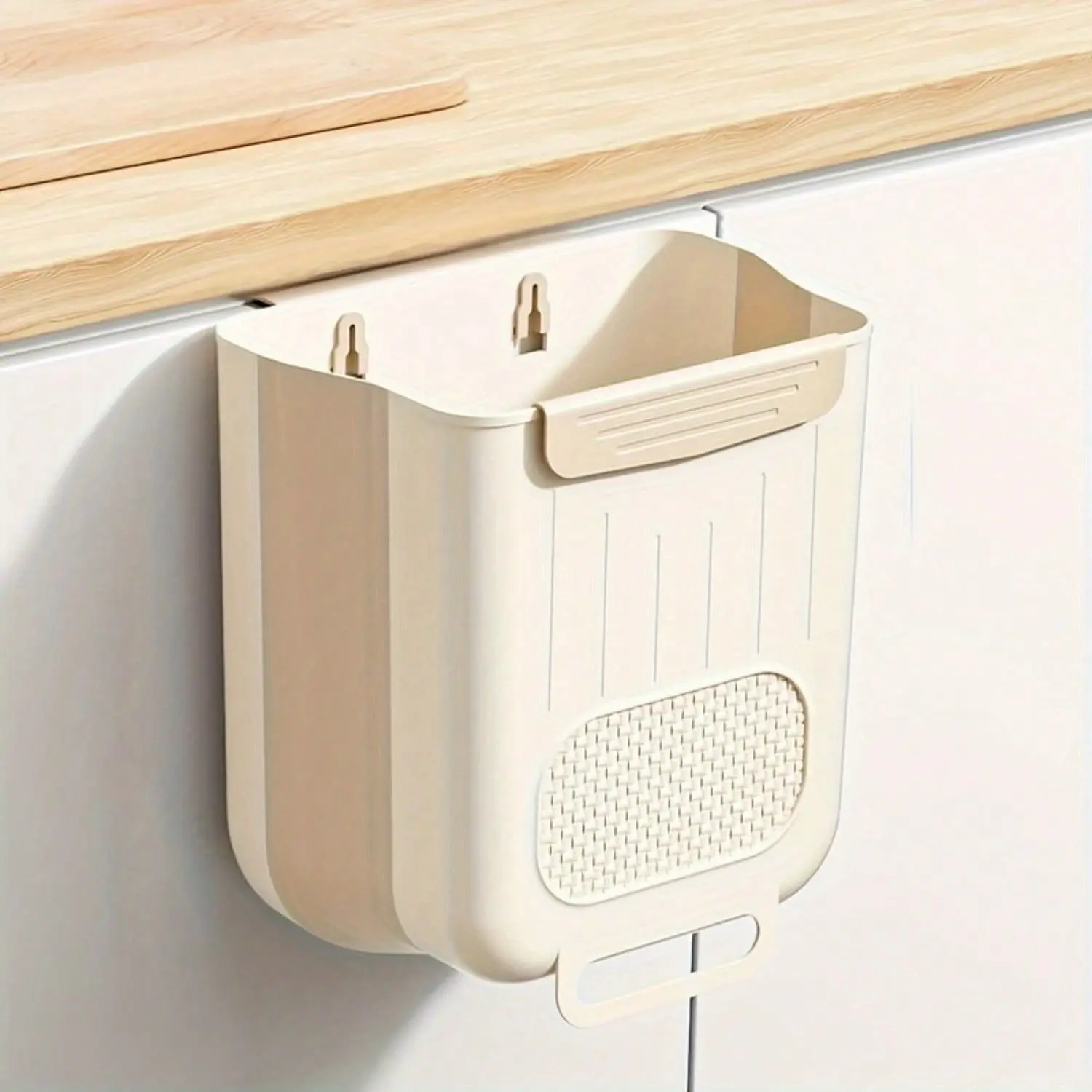 Punch-Free Wall-Mounted Trash Can – Large Kitchen Bin With Door Hanging Design, Suitable For Kitchen, Bathroom & Office, Space-Saving & Easy To Install