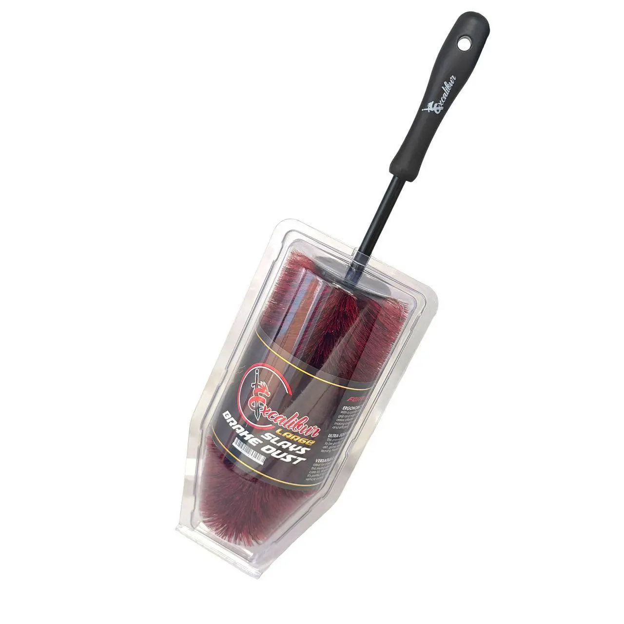 Excalibur Wheel Barrel Brush | Deep Cleaning Wheel Brush for Brake Dust, Spoke Cleaner, Hard-to-Reach Barrel Areas, Scratch-Free Bristles, Fits All Wheel Sizes | EZ Detail Supply