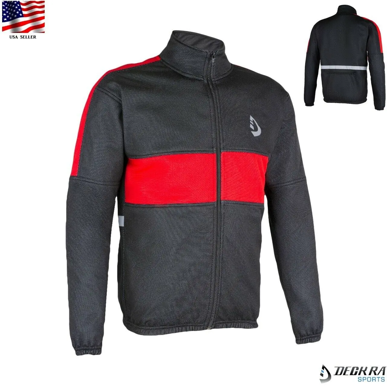 Cycling Jacket Mens Long Sleeves Winter Bicycle Thermal Jersey Hi Viz Sports Top