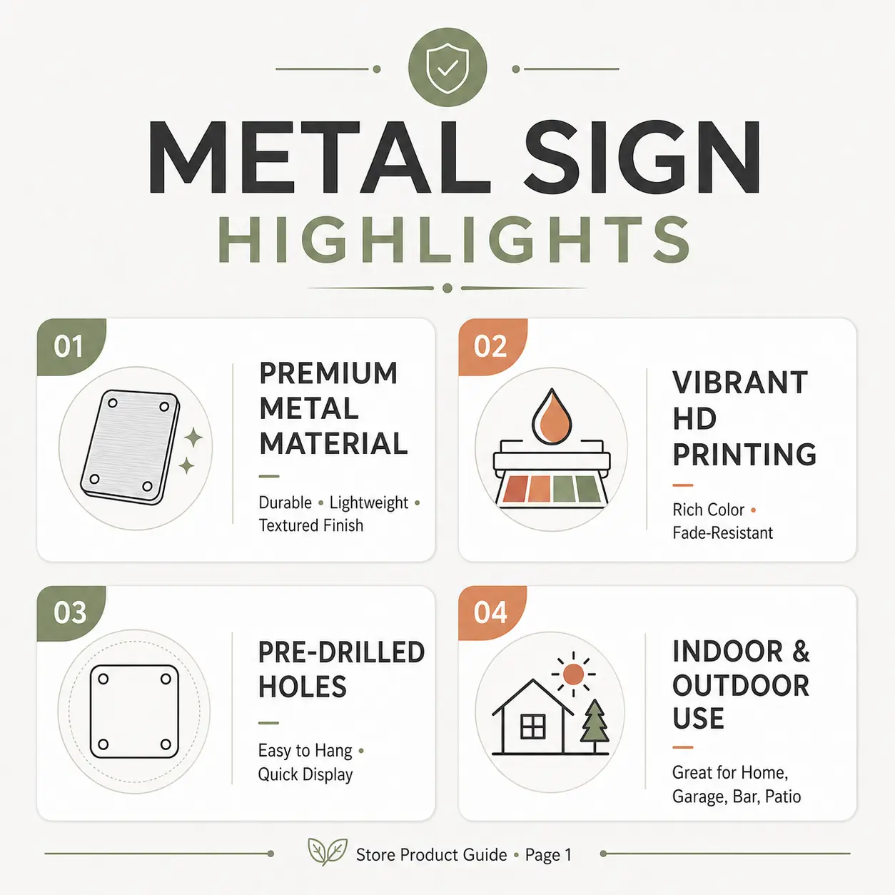Metal Sign After-Sale Instructions , Home Decor Plaques & Signs for Home Supplies Use Instructions