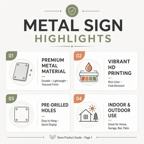 Metal Sign After-Sale Instructions , Home Decor Plaques & Signs for Home Supplies Use Instructions