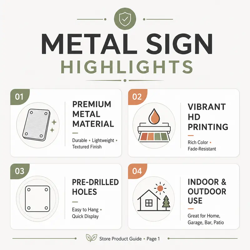 Metal Sign After-Sale Instructions , Home Decor Plaques & Signs for Home Supplies Use Instructions