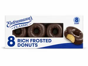 Entenmann's Rich Frosted Donuts - 15oz/8ct Dessert Snack Cake, breakfast, pastries