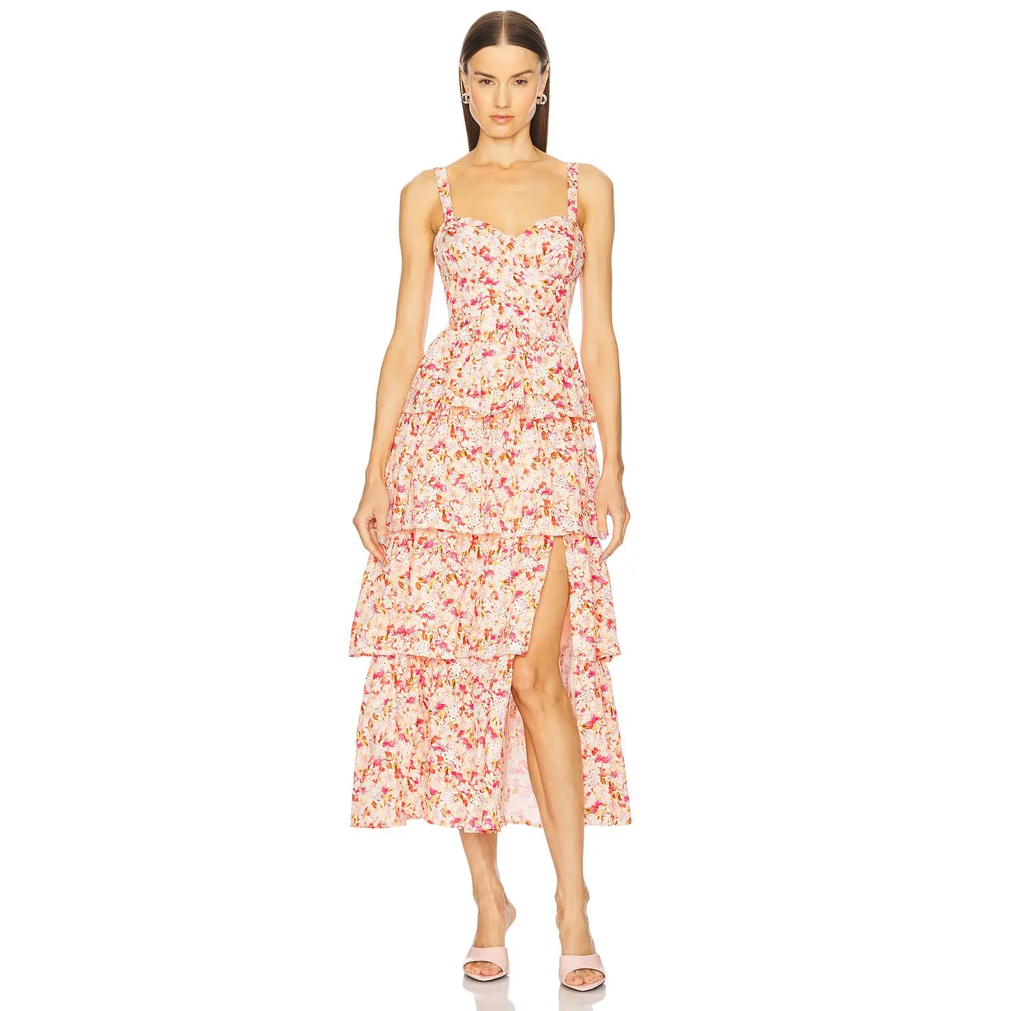 ASTR the Label Midsummer Dress in Pink Multi Floral