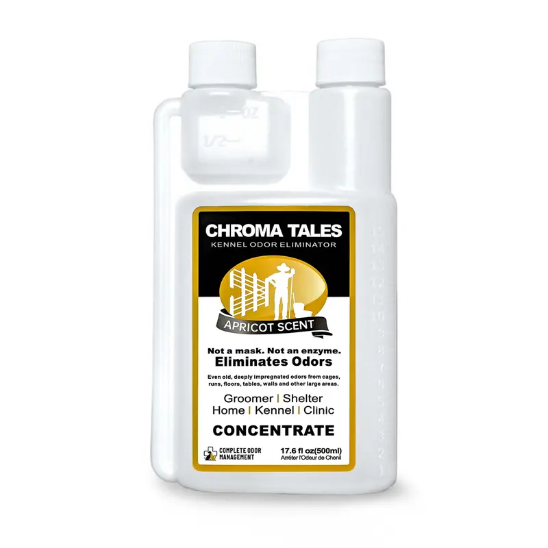 16oz Concentrated Kennel Odor Eliminator Powerful Non-Enzymatic Formula Fresh Apricot Scent Long-Lasting Pet Deodorizer for Kennels Floors Home Cleaning